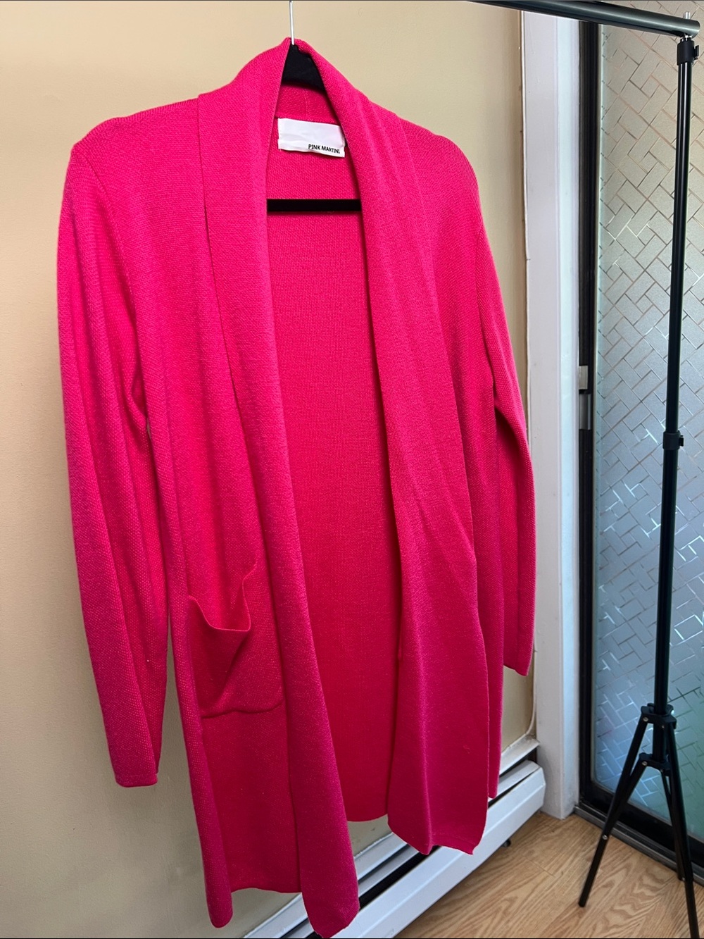 Pink Martini Vibrant Hot Pink Open-Front Cardigan